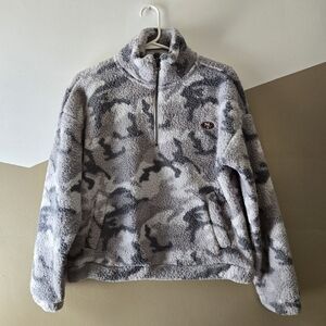 Tailgate NFL Women's Small San Francisco 49ers Camo 1/4 Zip Sweater Pockets